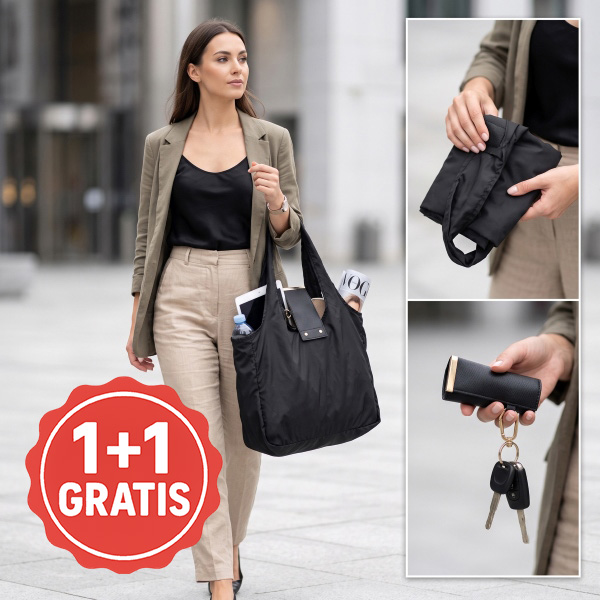 Opvouwbare lederen draagtas | SHIFTBAG 1+1 GRATIS