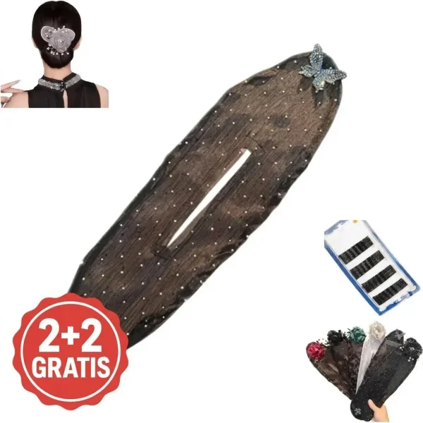 Haar knot styling accessoire met bloemen- en vlinderontwerpen (4 stuks) | BUNELUX 2+2 GRATIS